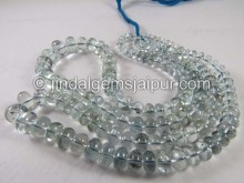 Moss Aquamarine Far Smooth Roundelle Beads